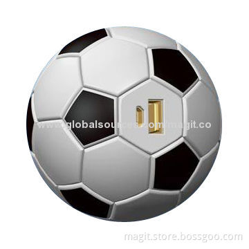 Football style mini polymer power bank supplier with 2,600/4,400mAh capacity
